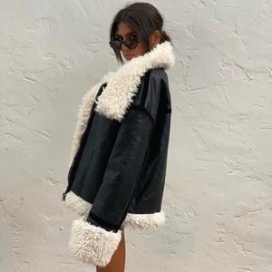 Lioness Black and White Teddy Jacket